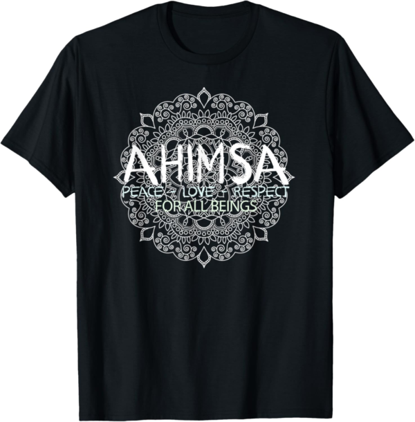 Ahimsa T Shirt - Peace Love Respect t Shirt - Vegan Shirt - Image 2